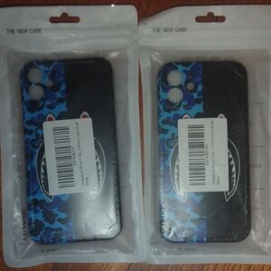 Bape Blue and Black Shark Pattern Phone Case - iPhone 11 - iPhone 12